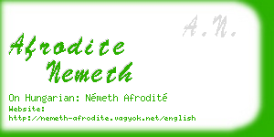 afrodite nemeth business card