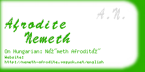 afrodite nemeth business card